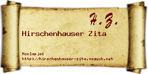 Hirschenhauser Zita névjegykártya